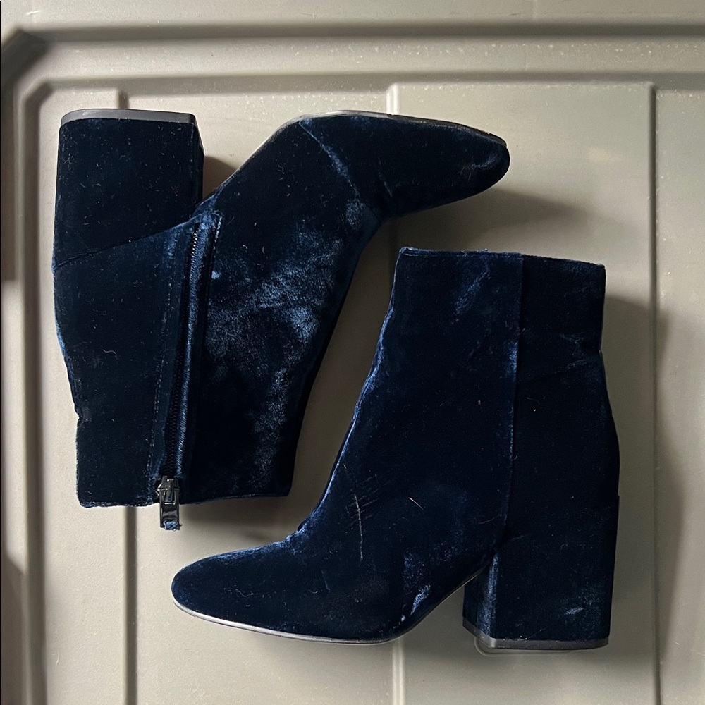 Sam Edelman Midnight Velvet Ankle Boots
